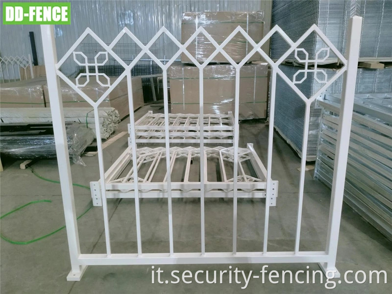 Recinzione da giardino in polvere in metallo ornamentale galvanizzato esterno decorativo / recinzione in alluminio